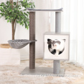 Маленькая кошачья мебель сизаль после плюшевой гамак котенок башня деревянная кондо -кошачьи дерево
